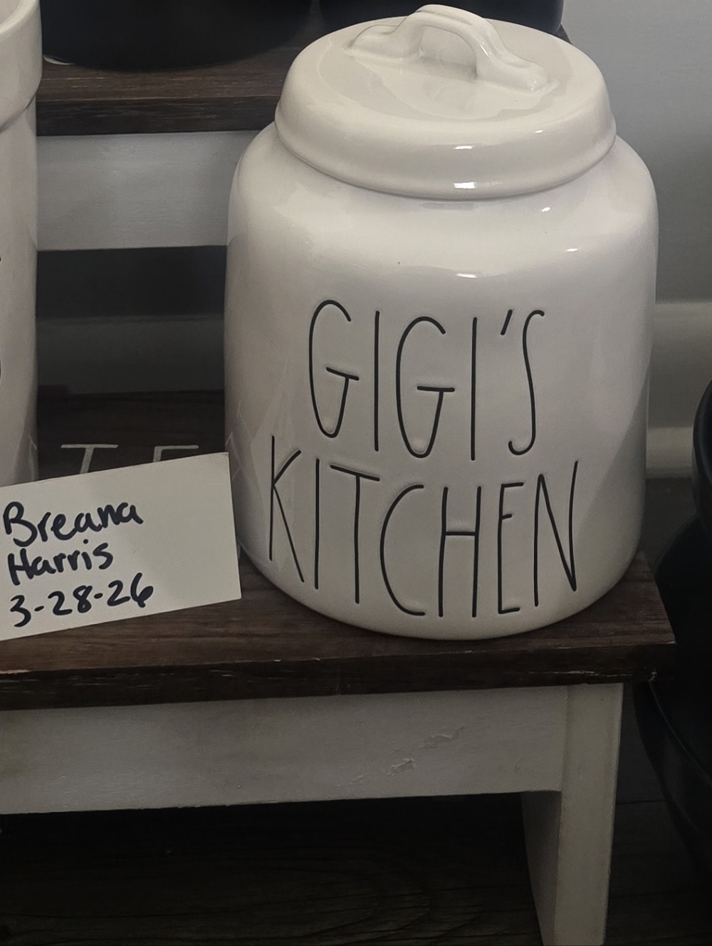 Rae DUNN Cream Kitchen Canister - Gigi's Kitchen